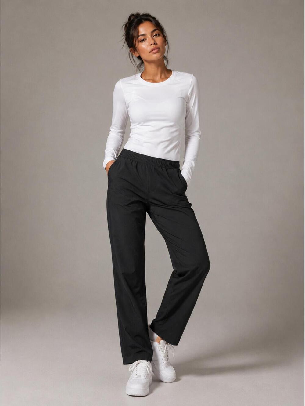 Eddie Bauer Women's Black Elastic Waist Pants Size S